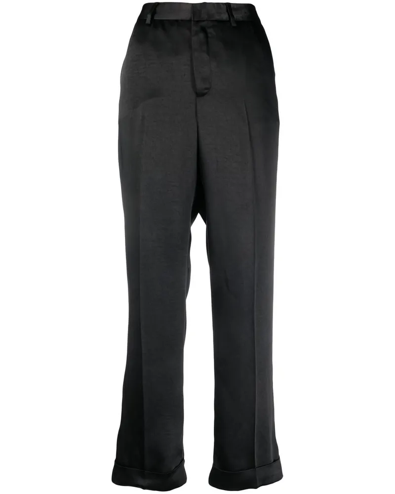 Philipp Plein Klassische High-Waist-Hose - Schwarz Schwarz