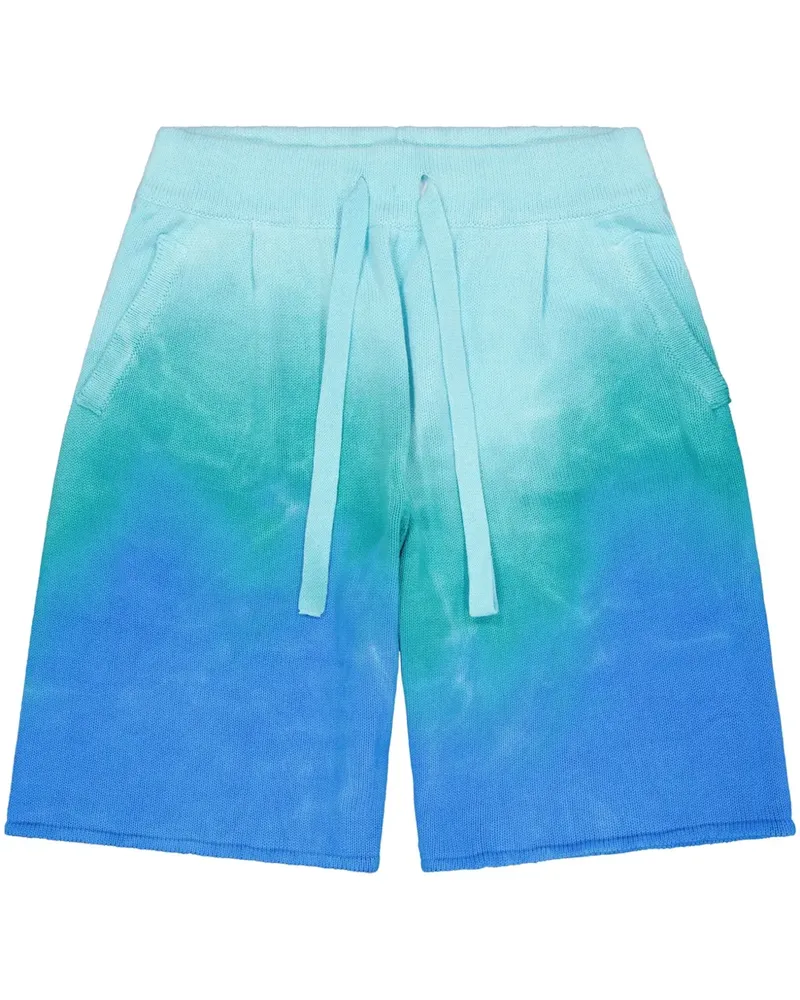 Laneus Shorts mit Batikmuster - Blau Blau