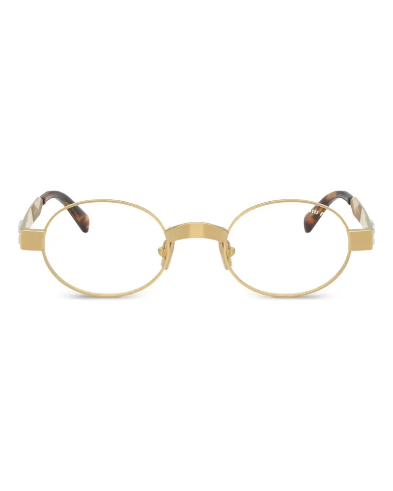 Miu Miu Brille mit rundem Gestell - Gold Gold