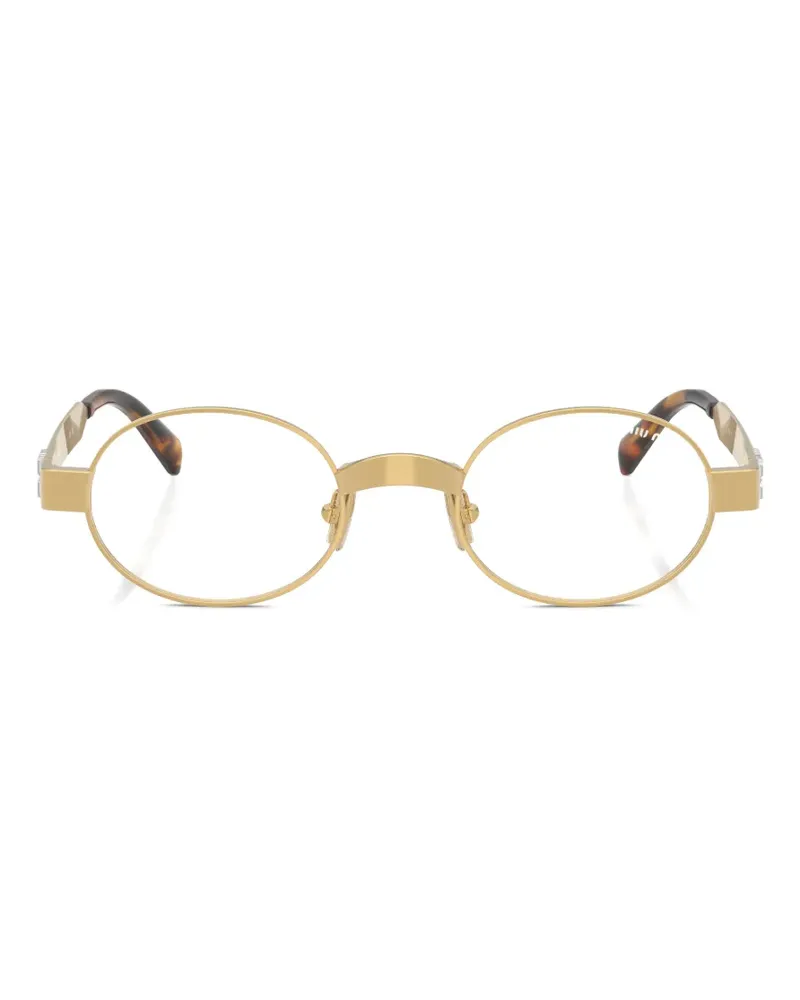 Miu Miu round -frame glasses - Gold Gold