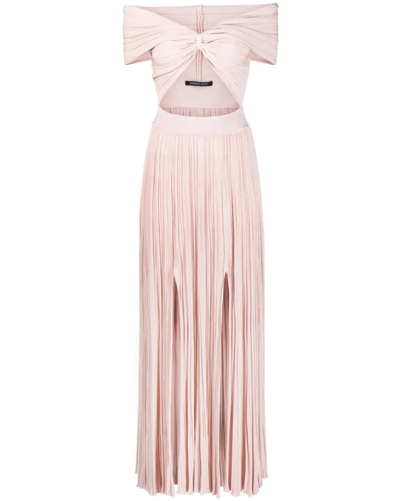 Antonino Valenti Plissiertes Midikleid - Rosa Rosa
