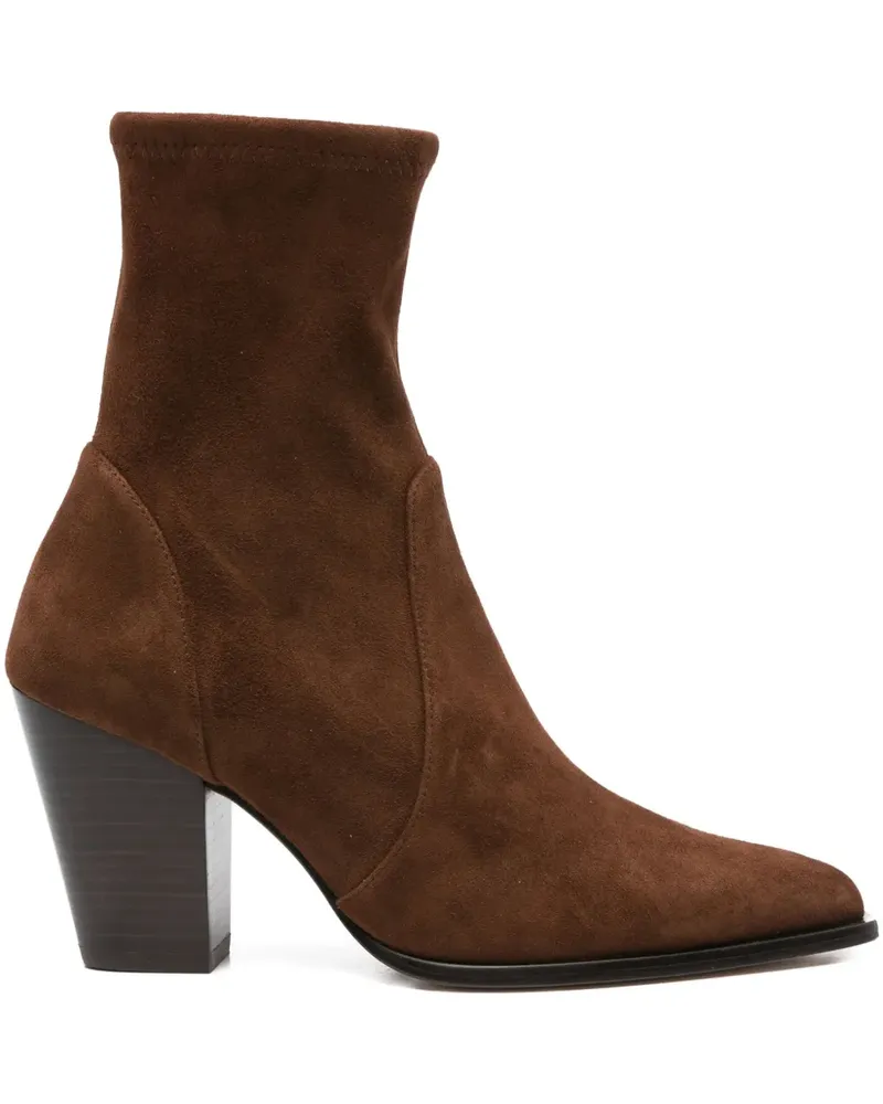 Stuart Weitzman Yuliana Sock-Boots mit spitzer Kappe - Braun Braun