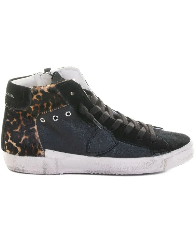 Philippe Model High-Top-Sneakers mit Leoparden-Print - Schwarz Schwarz