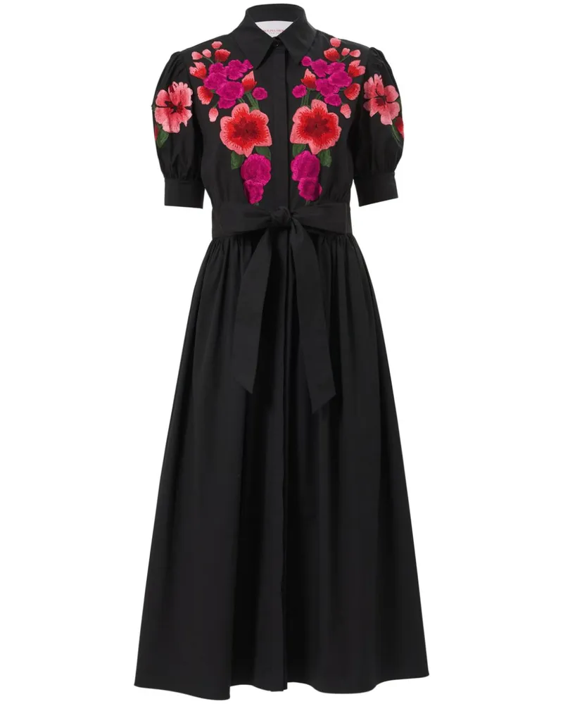 Carolina Herrera New York Hemdkleid mit Stickerei - Schwarz Schwarz