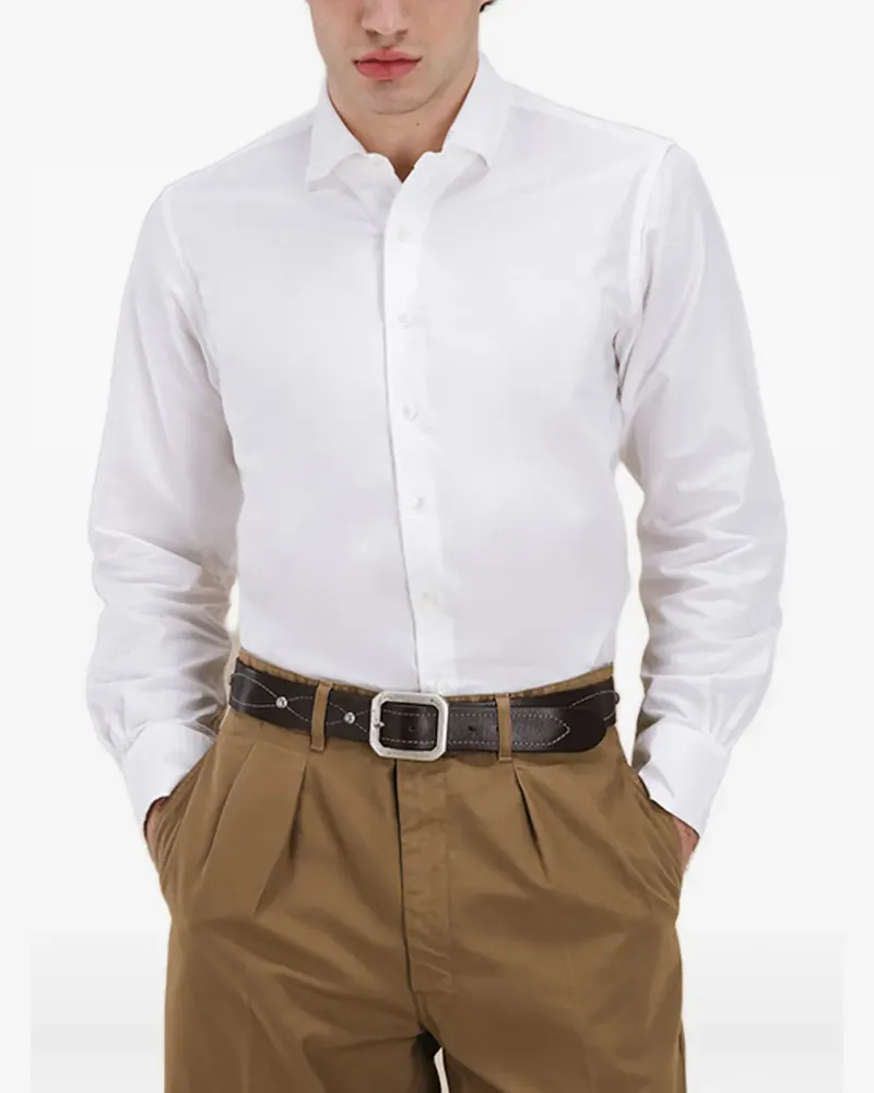 Fortela Oxford chest pocket shirt - Weiß Weiß