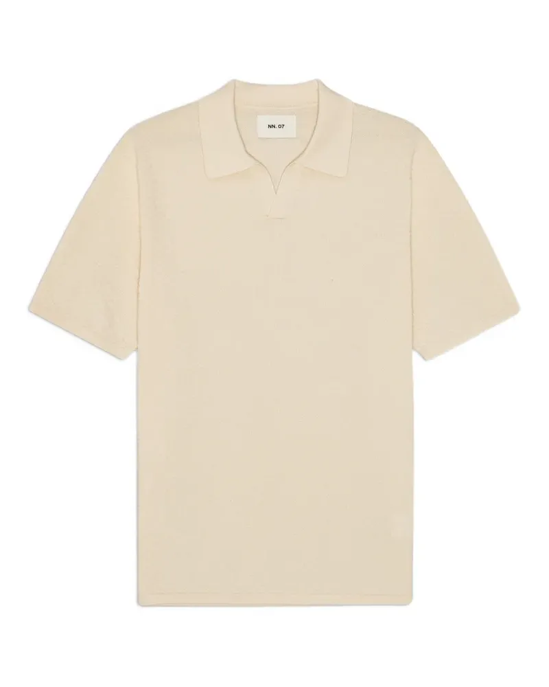 NN 07 Strukturiertes Poloshirt - Nude Nude