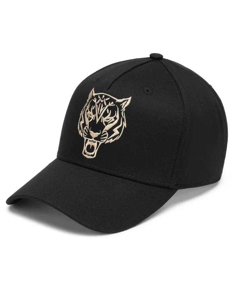 Philipp Plein Tiger Baseballkappe - Schwarz Schwarz