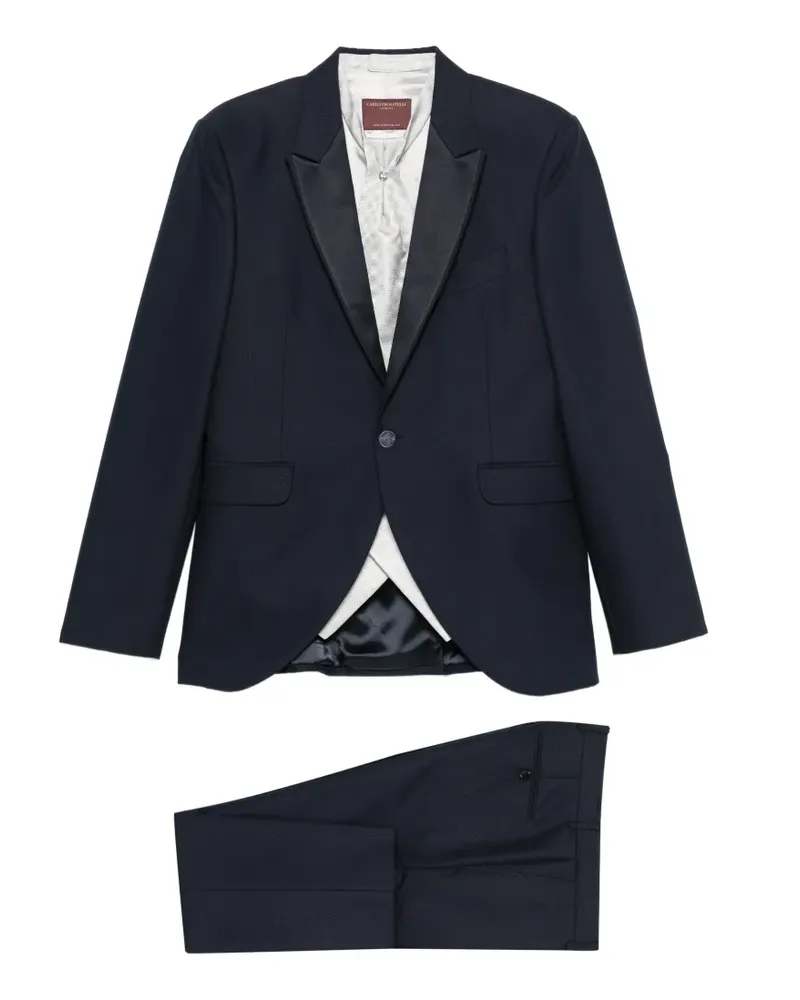 Carlo Pignatelli peaked-lapel suit (set of three) - Blau Blau