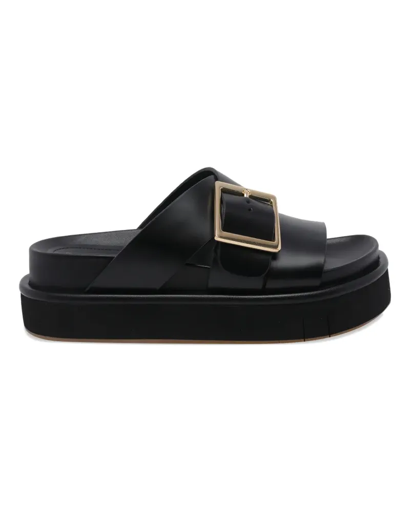 Paloma Barceló Demi buckle leather sandals - Schwarz Schwarz