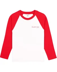 SPORTY & RICH Health Club Baseball-T-Shirt Weiß