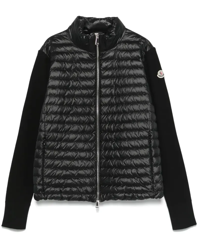 Moncler Gefütterte Jacke mit gestrickten Ärmeln - Schwarz Schwarz