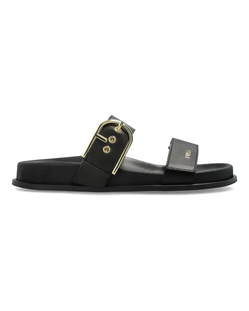 Furla buckle strap sandals - Schwarz Schwarz