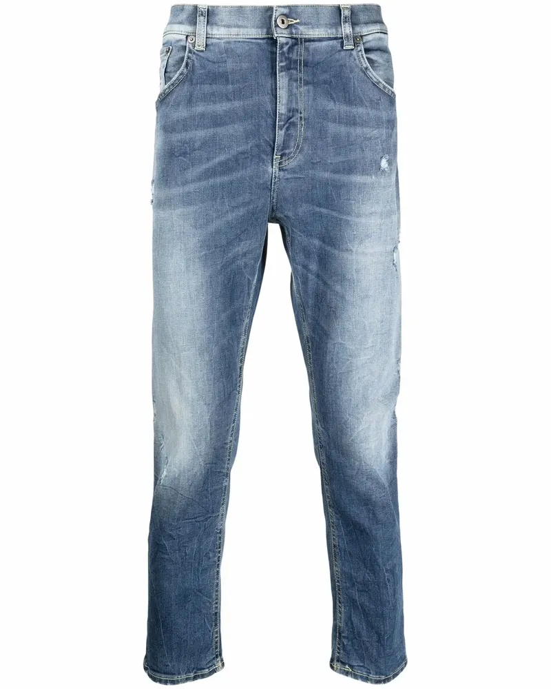 Dondup Cropped-Jeans mit Stone-Wash-Optik - Blau Blau