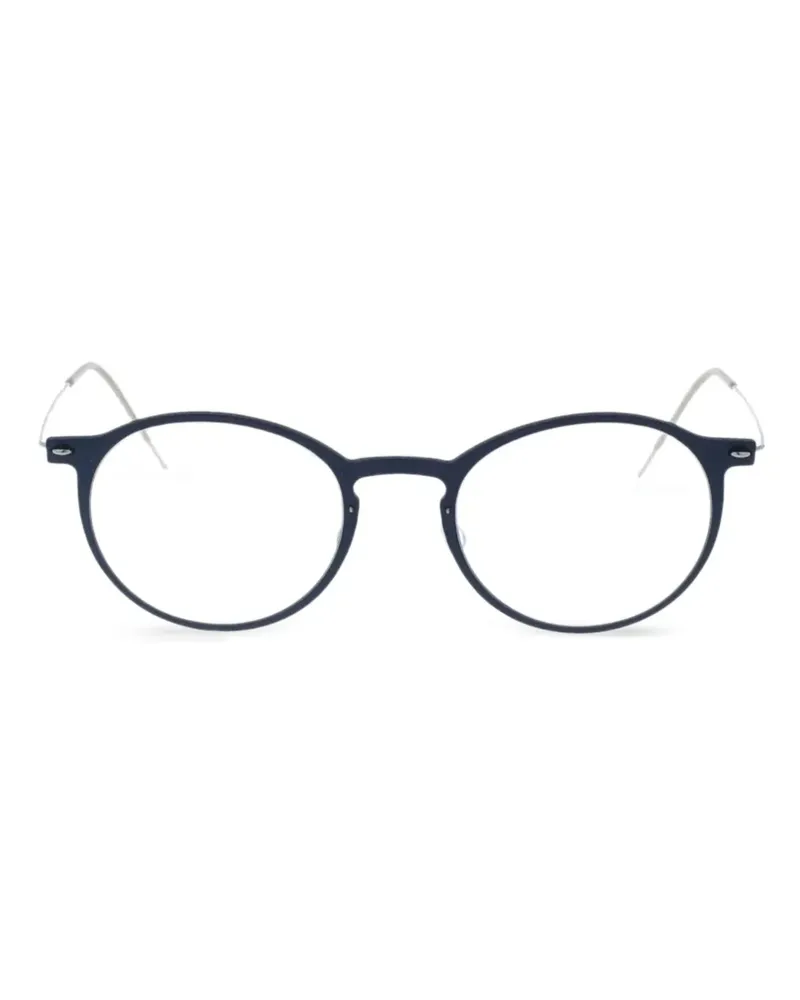 Lindberg N.O.W. 6541 Brille mit rundem Gestell - Blau Blau