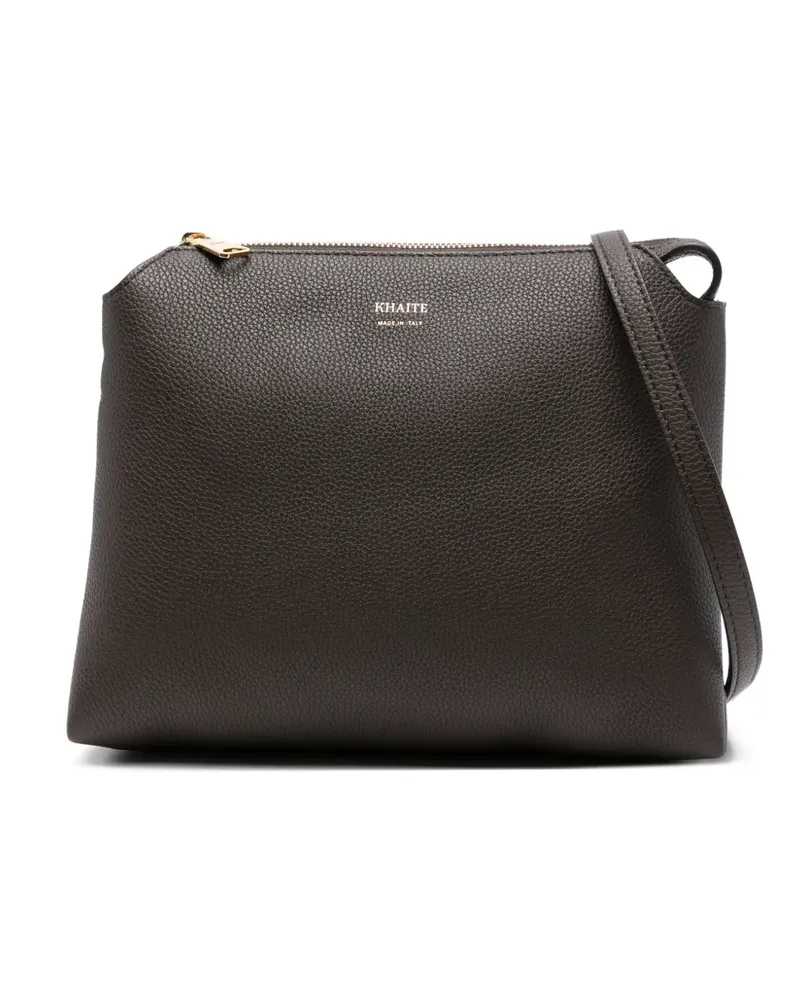 KHAITE LIna Schultertasche mit Reißverschluss - Braun Braun
