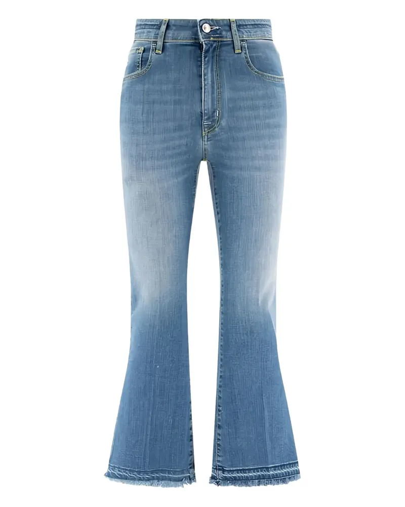 Jacob Cohën Bestickte Schlagjeans - Blau Blau