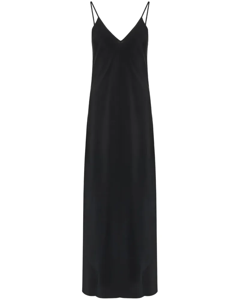 Maison Margiela Maxikleid aus Seide - Schwarz Schwarz