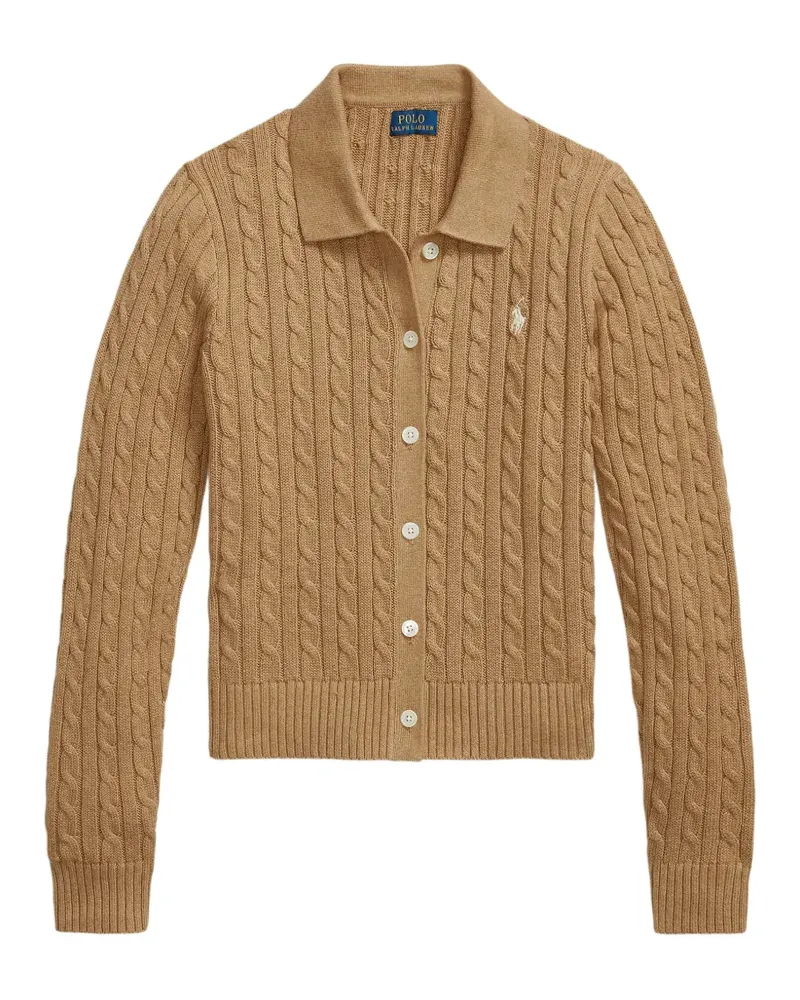 Ralph Lauren Cardigan mit Zopfmuster - Nude Nude