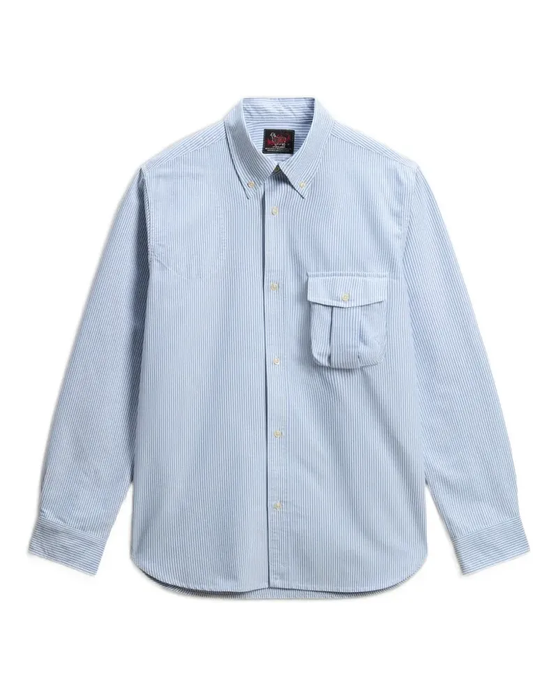 Woolrich Gestreiftes Hemd - Blau Blau