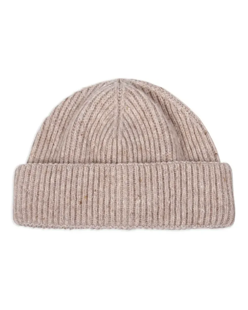 LARDINI Gerippte Beanie - Nude Nude