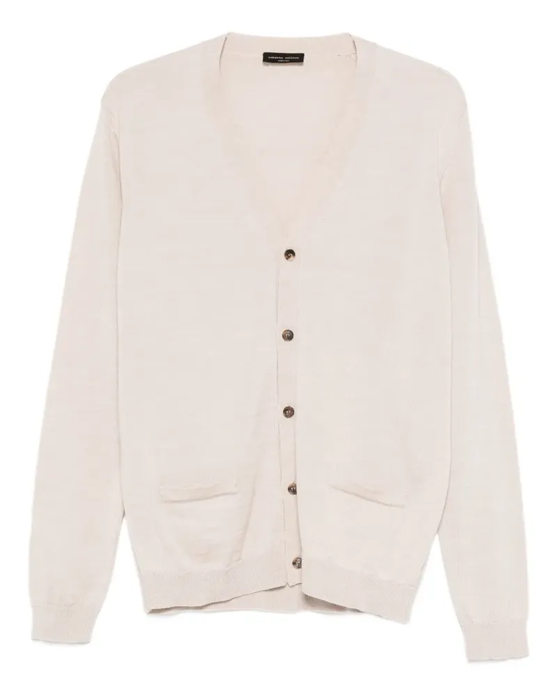 Roberto Collina Cardigan mit Tasche - Nude Nude