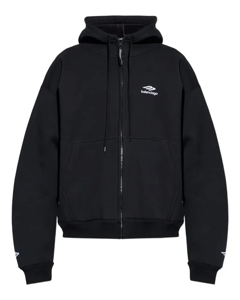 Balenciaga Hoodie mit Logo - Schwarz Schwarz