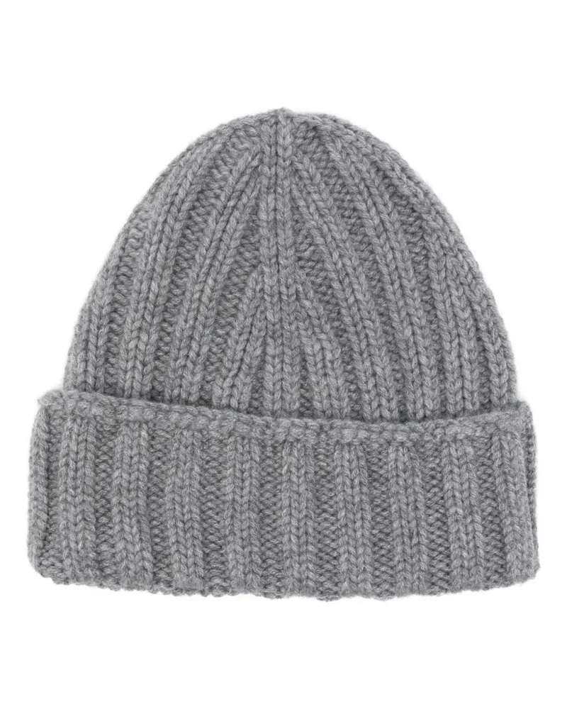 Dell'oglio ribbed beanie hat - Grau Grau