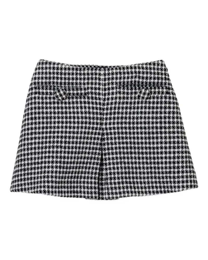Marc Jacobs Tweed-Minirock mit Vichy-Karo - Schwarz Schwarz