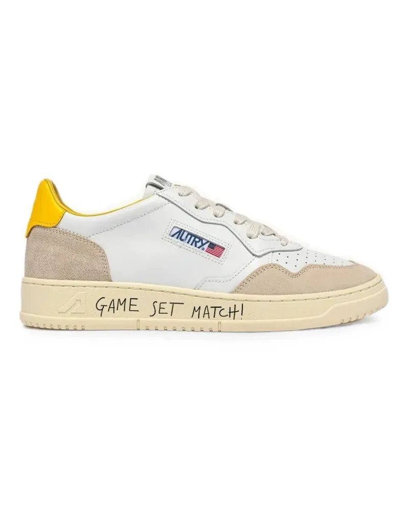 AUTRY Medalist Low sneakers in white leather and slicker suede - Weiß Weiß