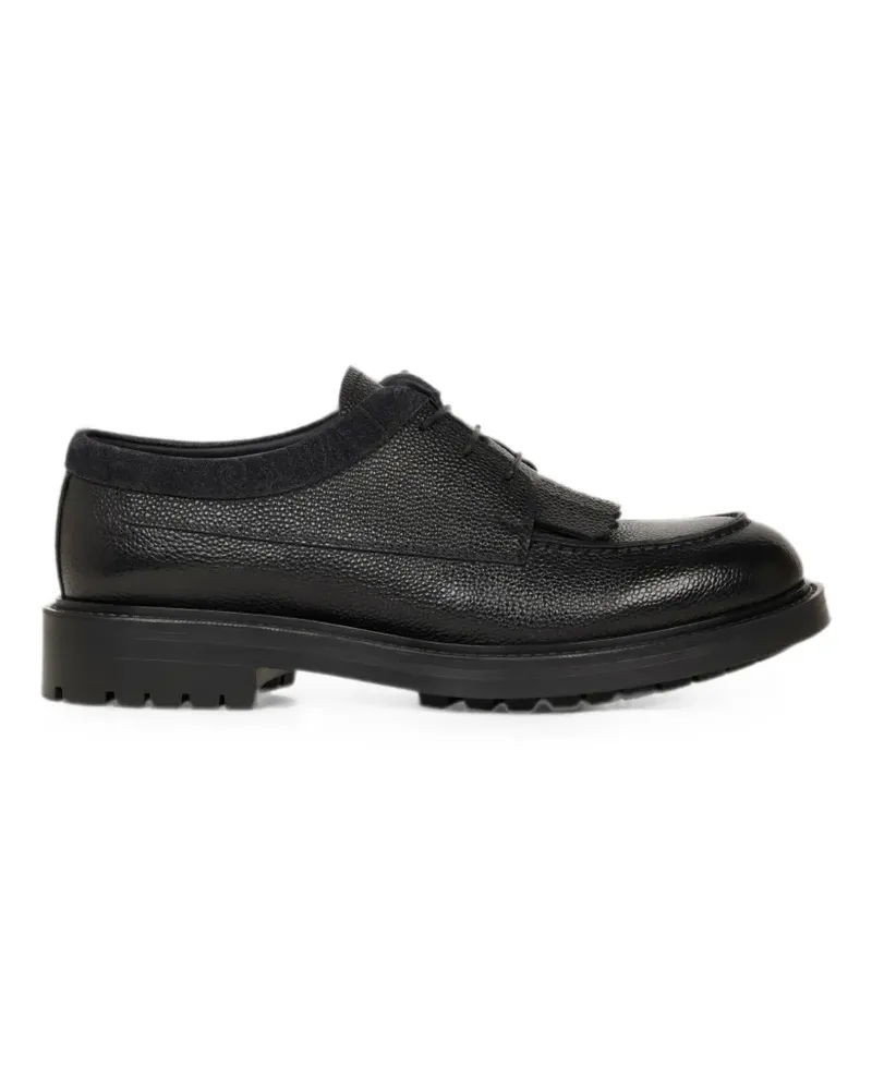 Etro lace-up grained-leather loafers - Schwarz Schwarz