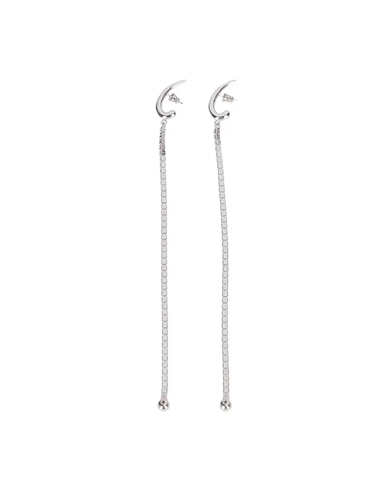 PANCONESI crystal-embellished pendulum earrings - Silber Silber