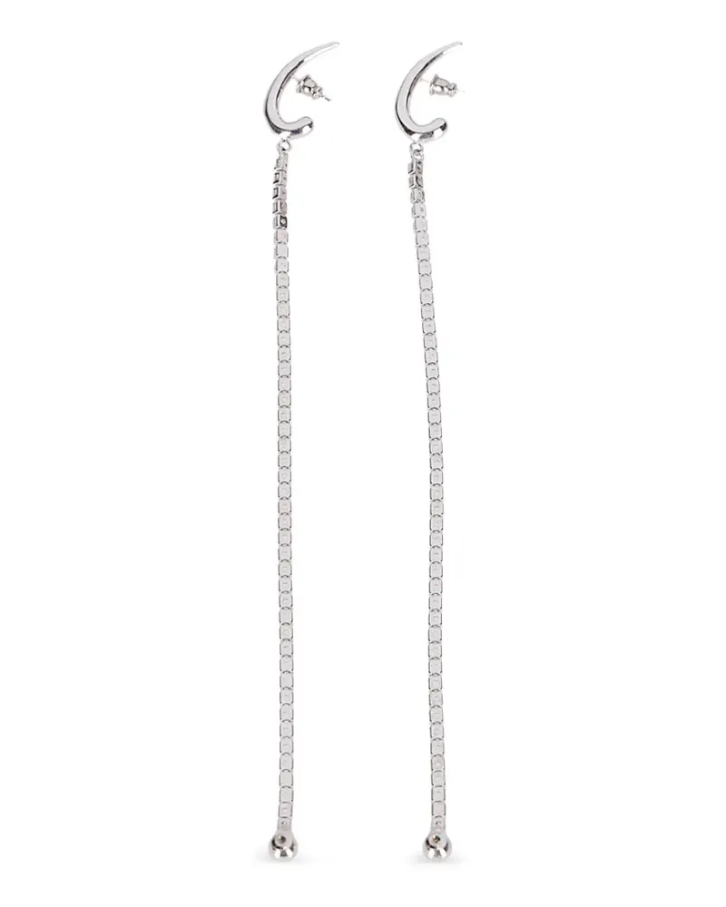 PANCONESI crystal-embellished pendulum earrings - Silber Silber