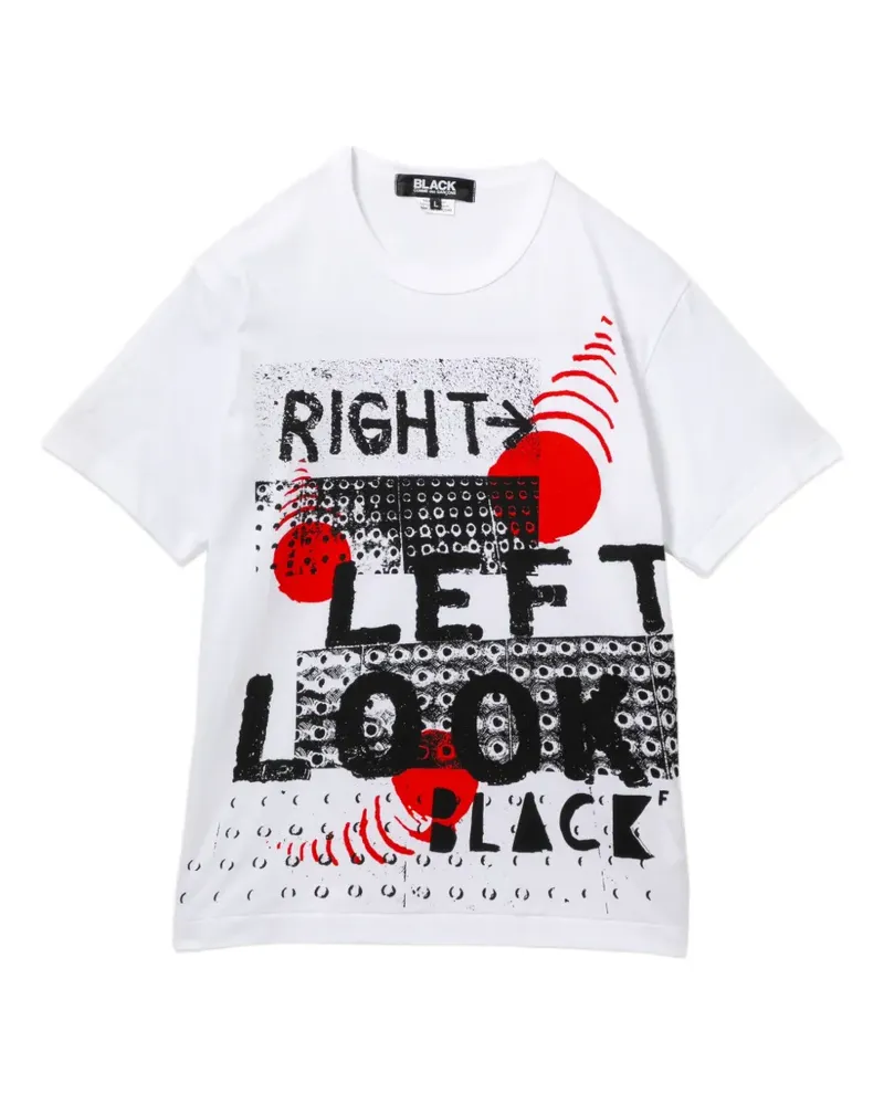 Comme des Garçons T-Shirt mit Slogan-Print - Weiß Weiß