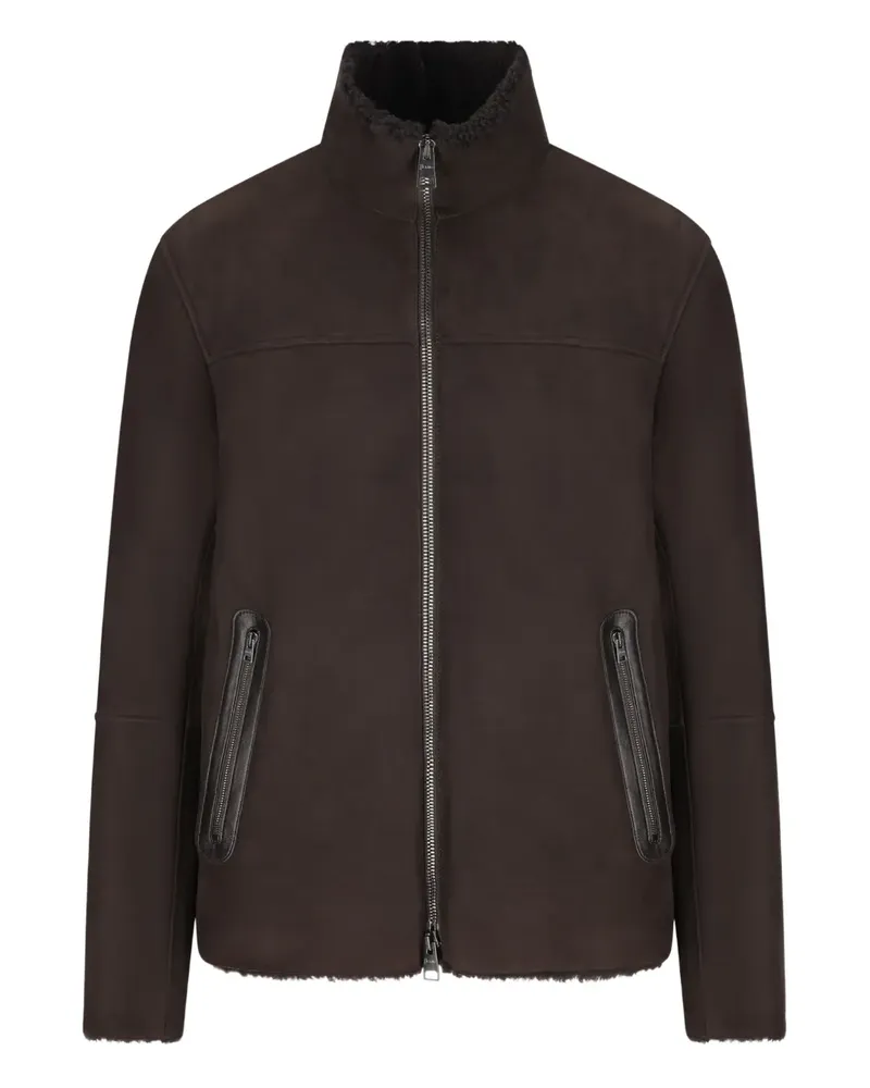 Herno Jacke mit Shearling-Besatz - Braun Braun
