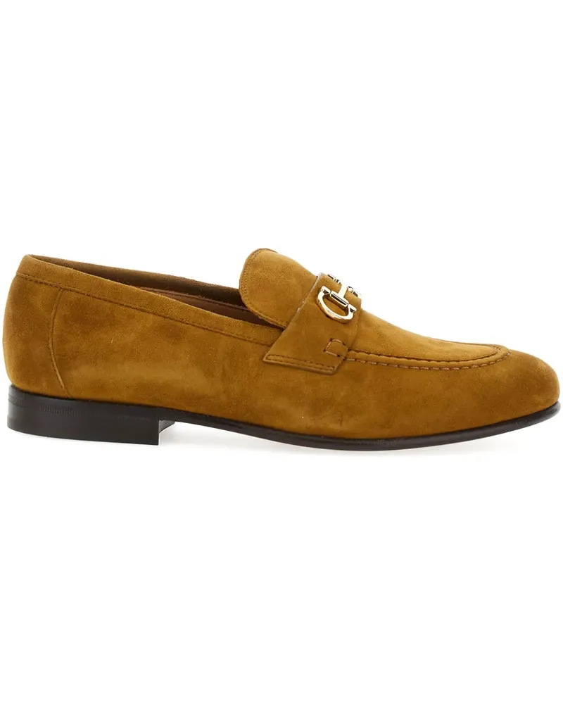 Ferragamo Loafer mit Gancini-Detail - Braun Braun