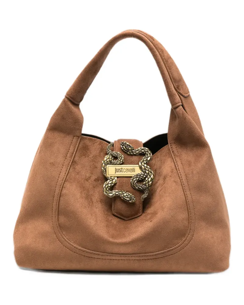 Just Cavalli snake-plaque tote bag - Braun Braun