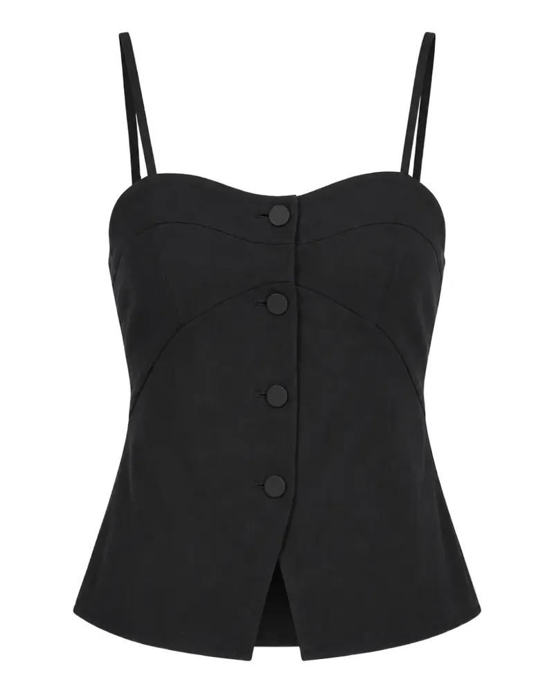 Armani Exchange button-up camisole top - Schwarz Schwarz