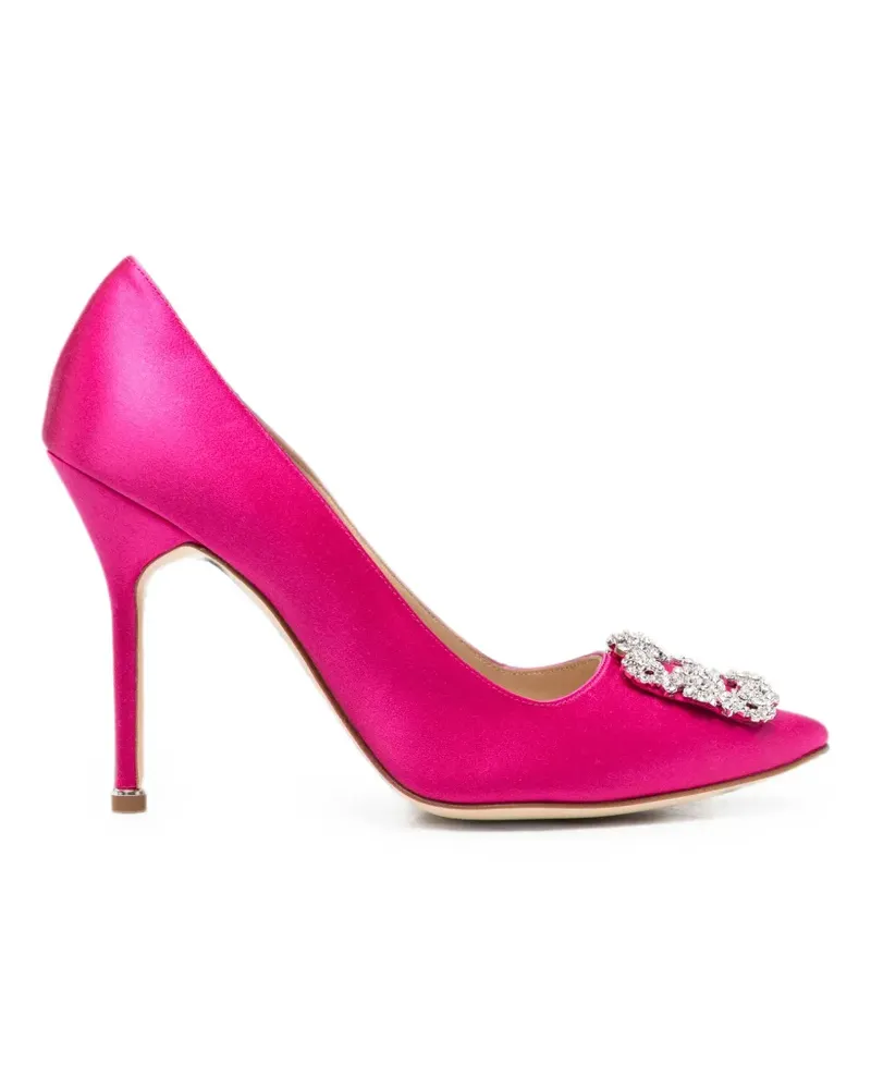 Manolo Blahnik Hangisi Pumps mit Kristallen - Rosa Rosa