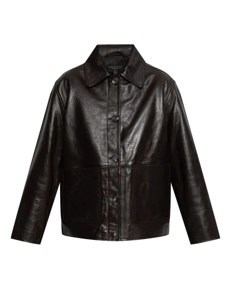Rag & Bone panelled leather jacket - Braun Braun
