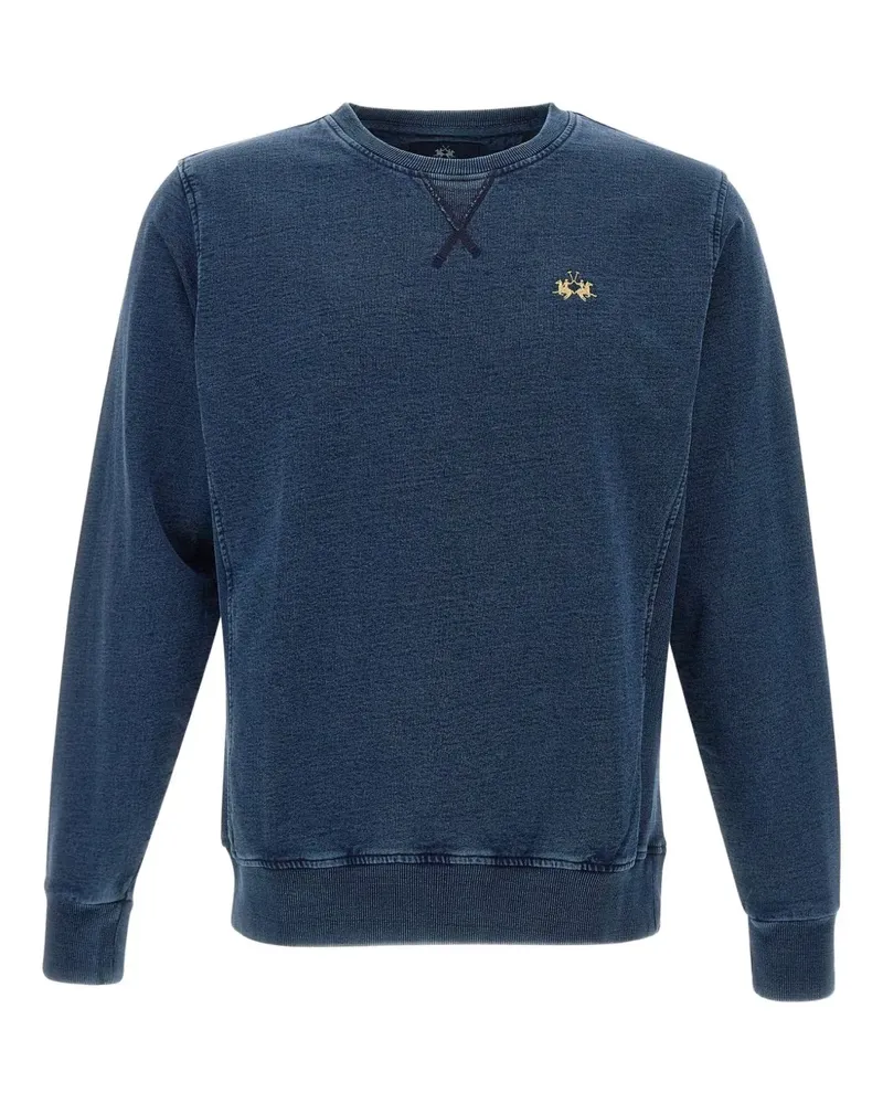 La Martina Sweatshirt mit Stickerei - Blau Blau