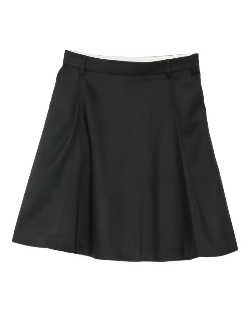 LOW CLASSIC flared midi skirt - Schwarz Schwarz