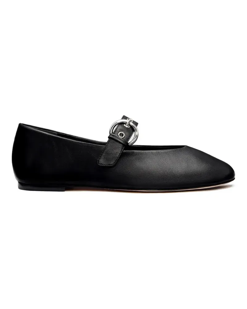 Reformation Bethany Ballerinas mit verstellbarer Schnalle - Schwarz Schwarz