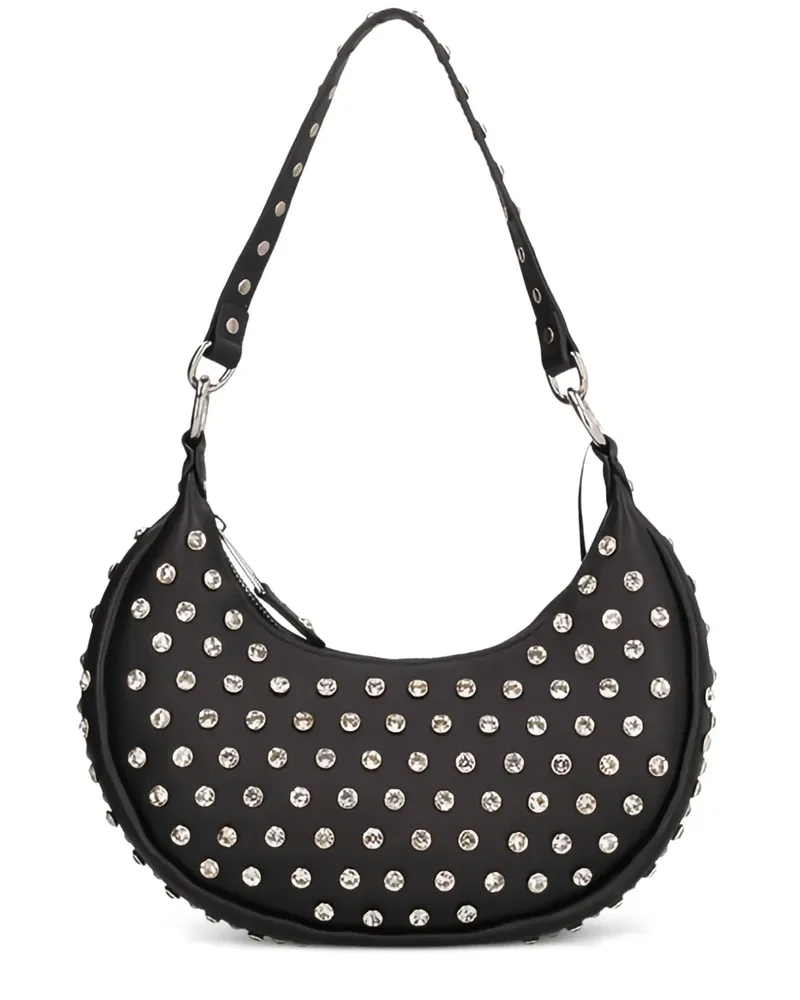 Retrofête Maybelle Schultertasche mit Kristallen - Schwarz Schwarz