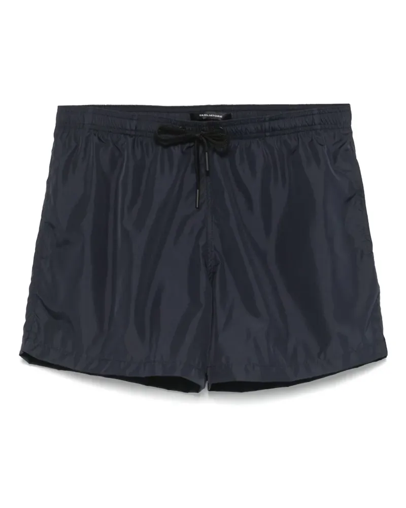 Tagliatore Badeshorts mit Logo-Patch - Blau Blau
