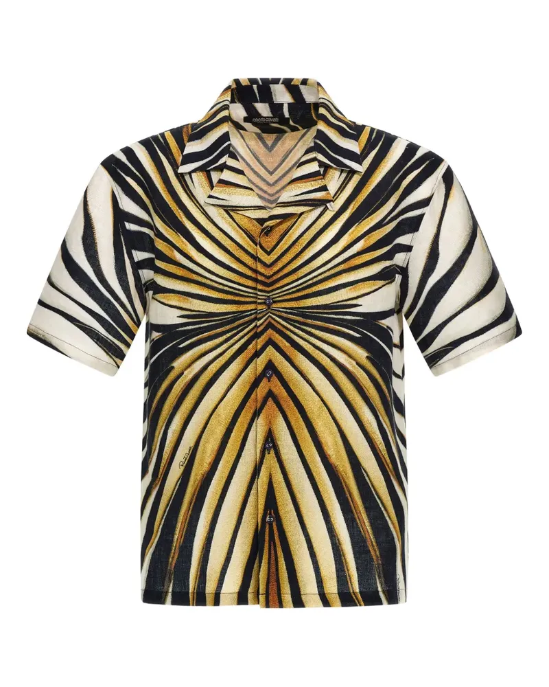 Roberto Cavalli graphic-print shirt - Gelb Gelb
