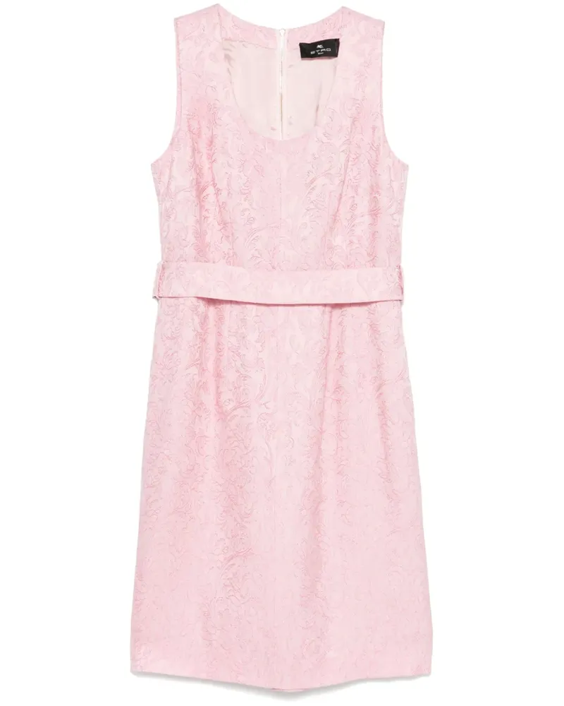 Etro Midikleid mit Paisley-Stickerei - Rosa Rosa