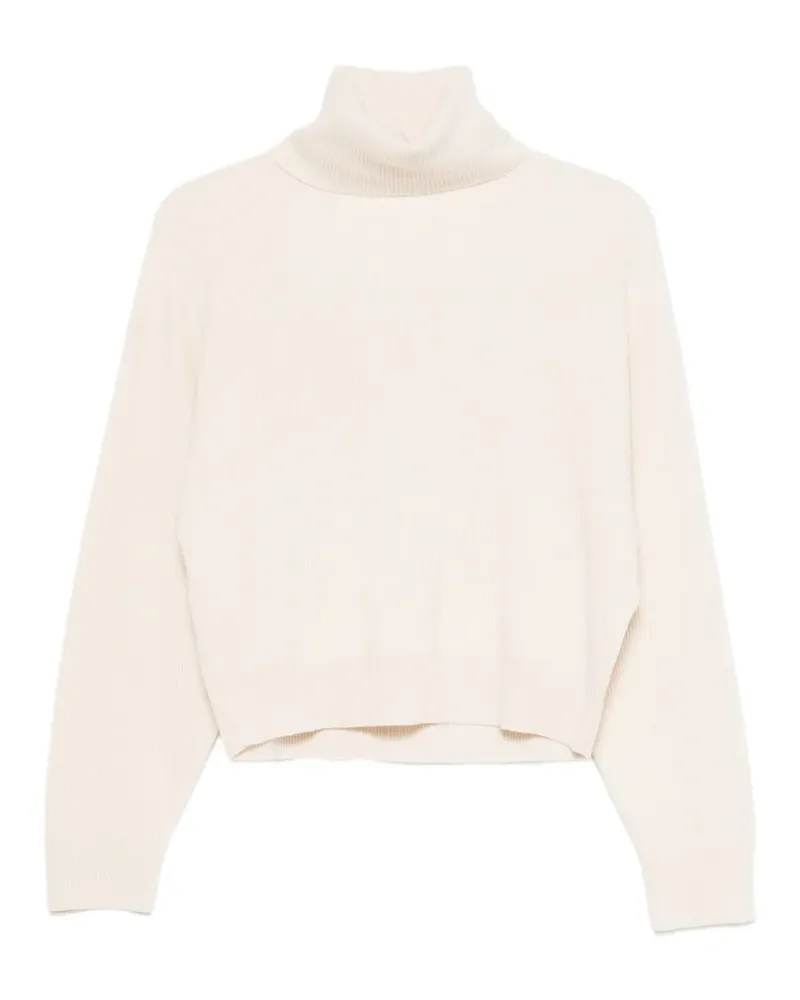 Brunello Cucinelli Gerippter Rollkragenpullover - Weiß Weiß