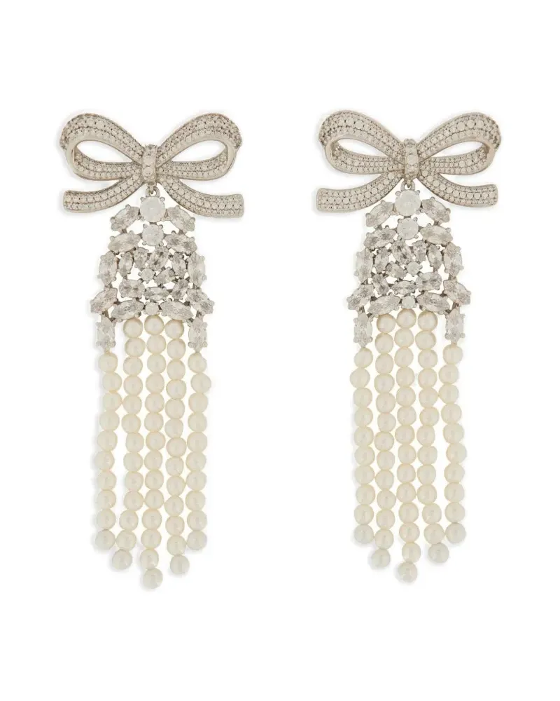 Self-Portrait Ohrringe mit Kunstperle - Silber Silber