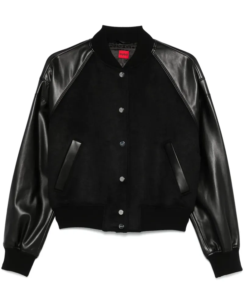 HUGO BOSS Cropped-Bomberjacke - Schwarz Schwarz