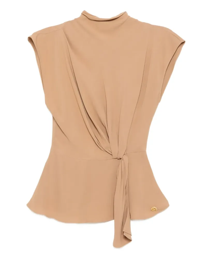 Karl Lagerfeld Kurzärmelige Strickbluse - Nude Nude